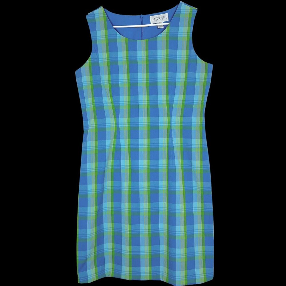 Casual Corner Annex Plaid Sheath Dress Sz 12 🎉2X Host Pick🎉 - Picture 8 of 13